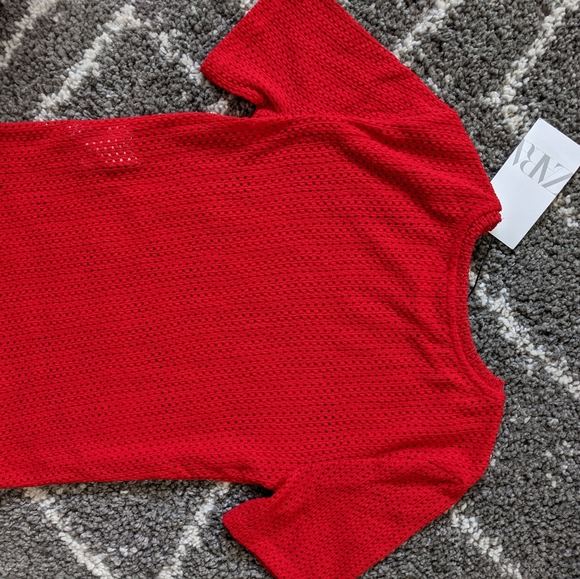 BNWT- Zara knit t-shirt SZ -M - Picture 5 of 6